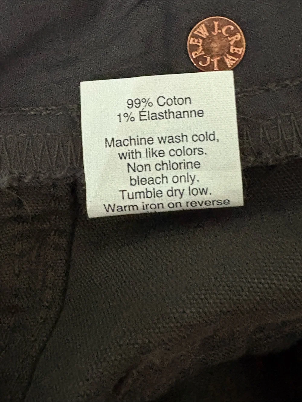 J Crew Black Corduroy Jeans • 99% Cotton Size 28